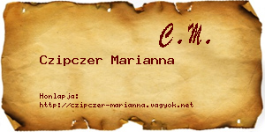 Czipczer Marianna névjegykártya